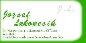 jozsef lakomcsik business card